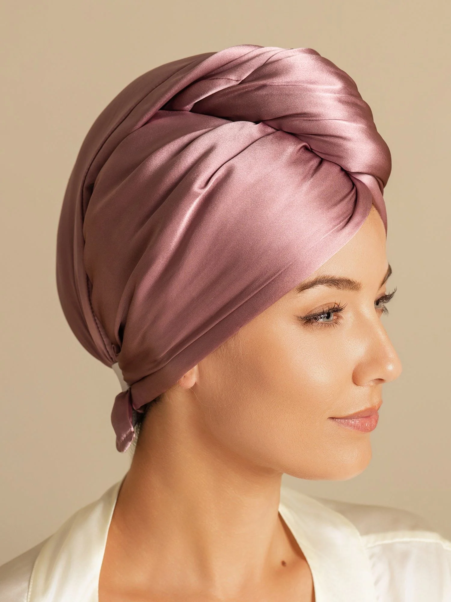 100% Mulberry Silk Double-Sided Hair Towel Wrap – Quick Dry, Frizz Free & Gentle on Hair - Image 5