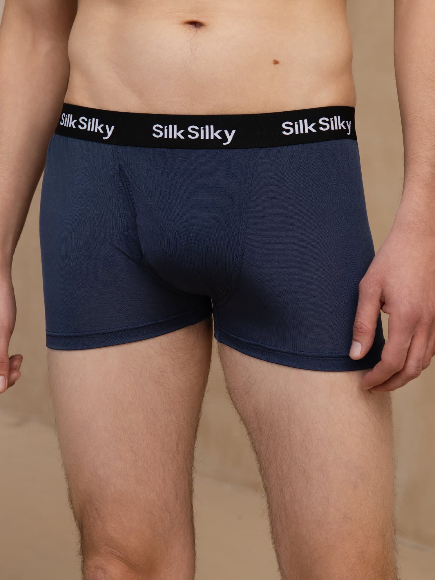 Pure Silk Men's Comfort Breathable Boxer Brief Underwear - Image 12