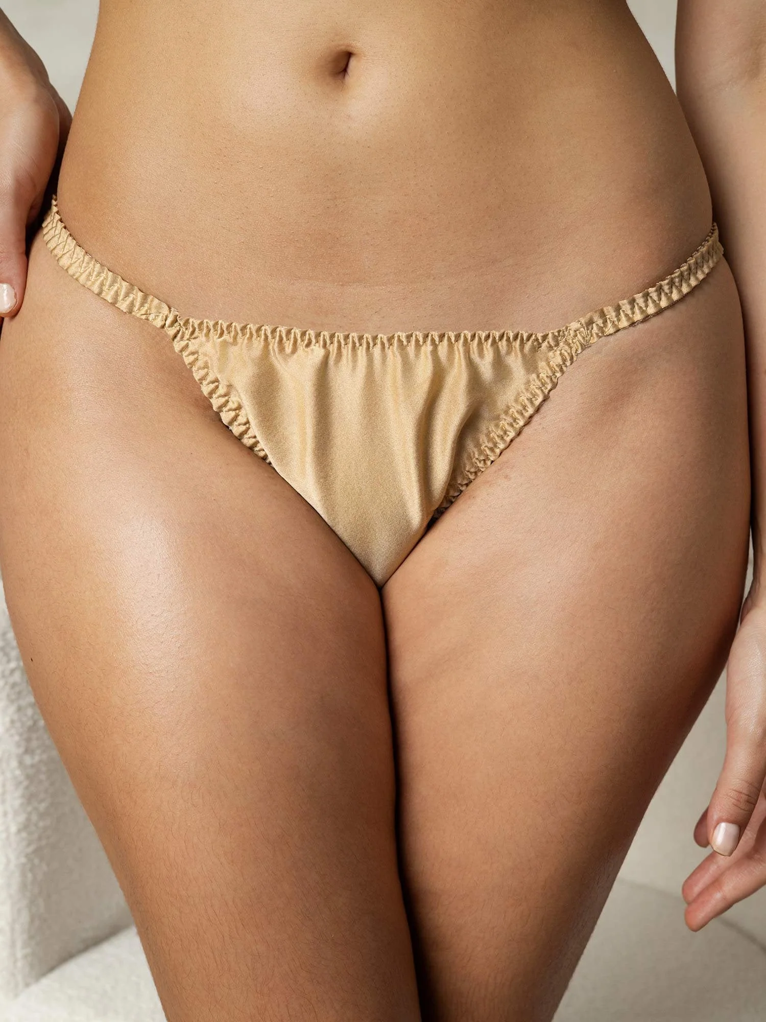100% Mulberry Silk String Thong Sexy Panty - Image 36