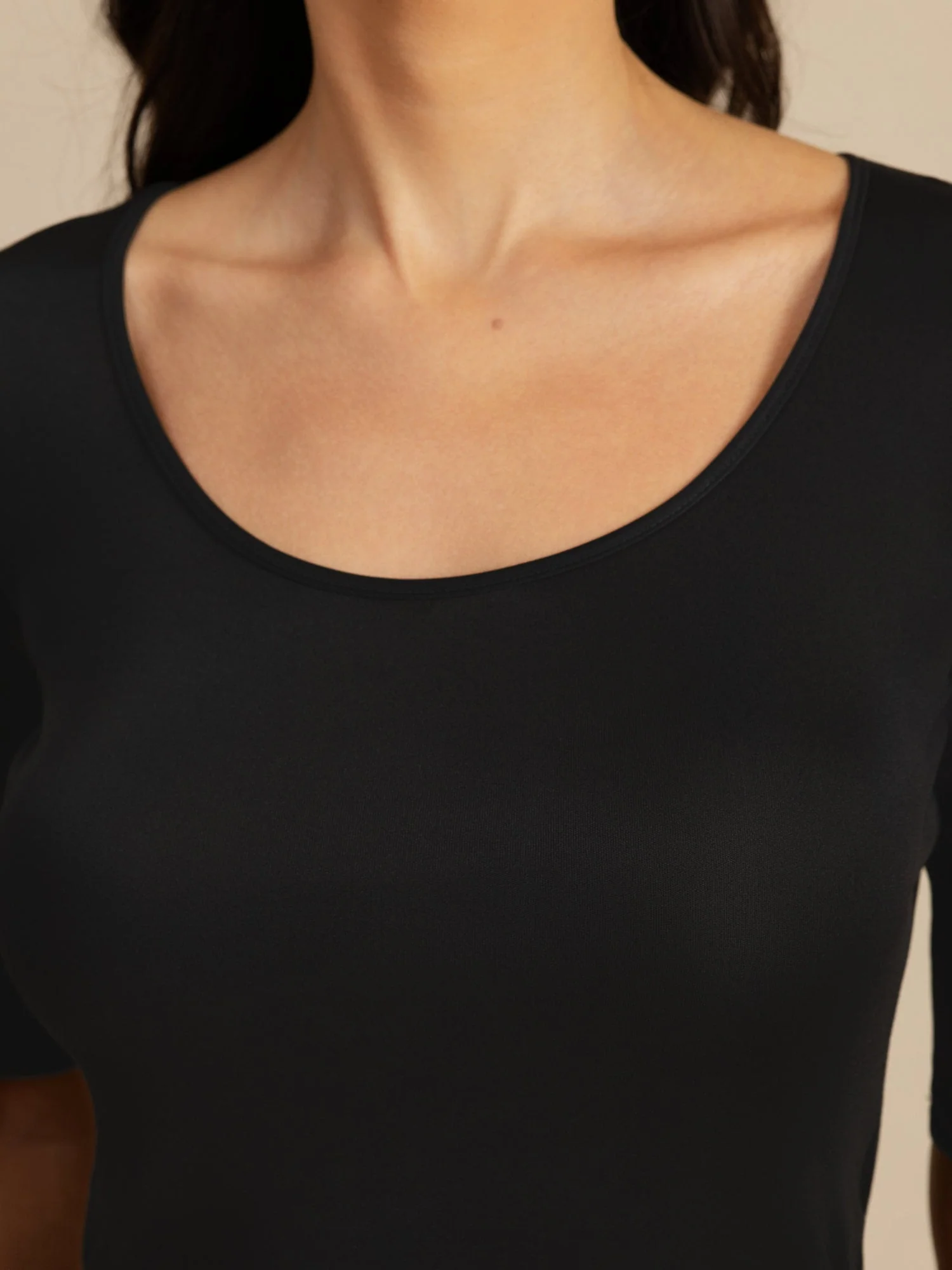 Pure Silk Women's Half Sleeve Scoop Neck Top - Image 6