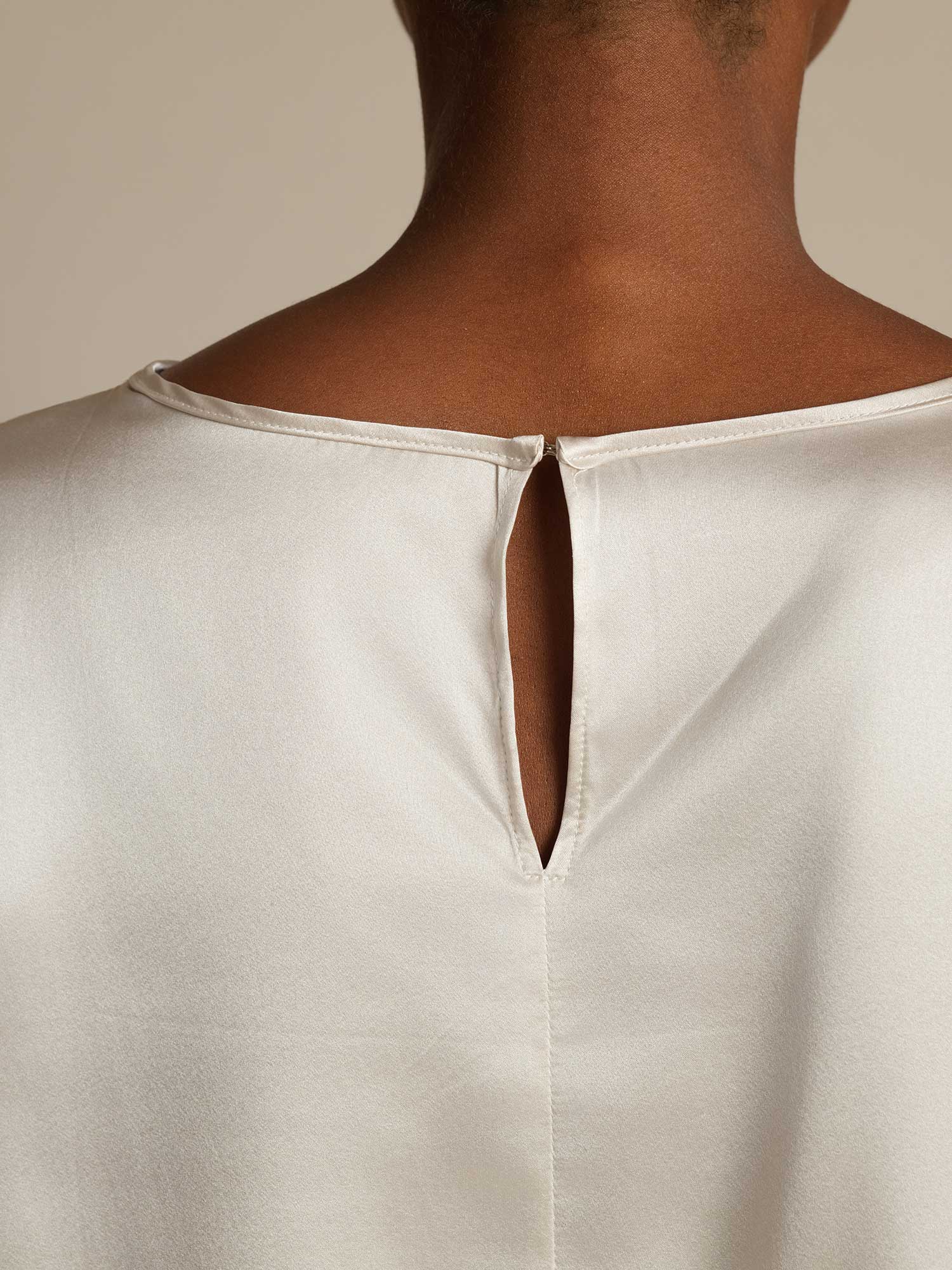 19Momme Silk Bell Sleeve Boat Neck Women's Top - Image 29
