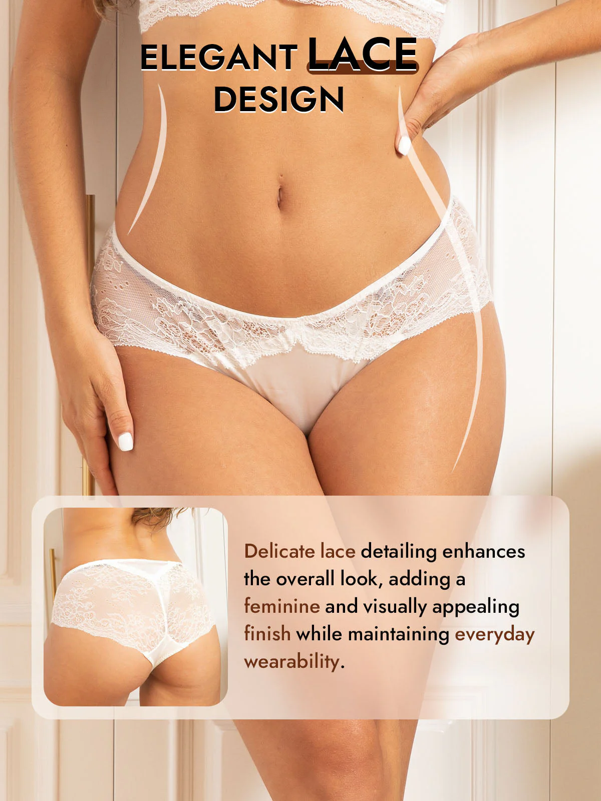 100% Mulberry Silk Sexy Lace Panty - Image 14