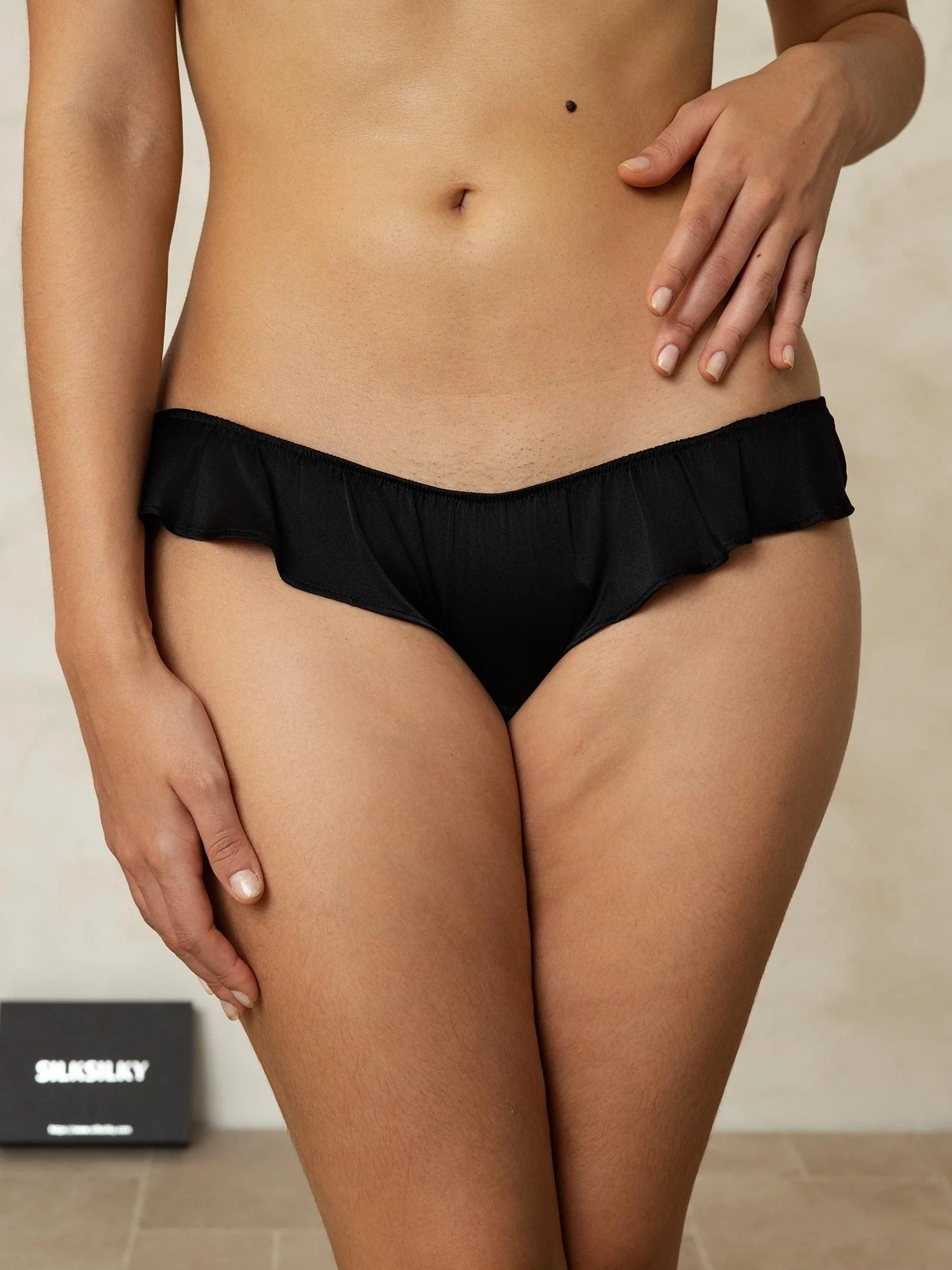 Pure Silk Ruffle Trim Panty - Image 15