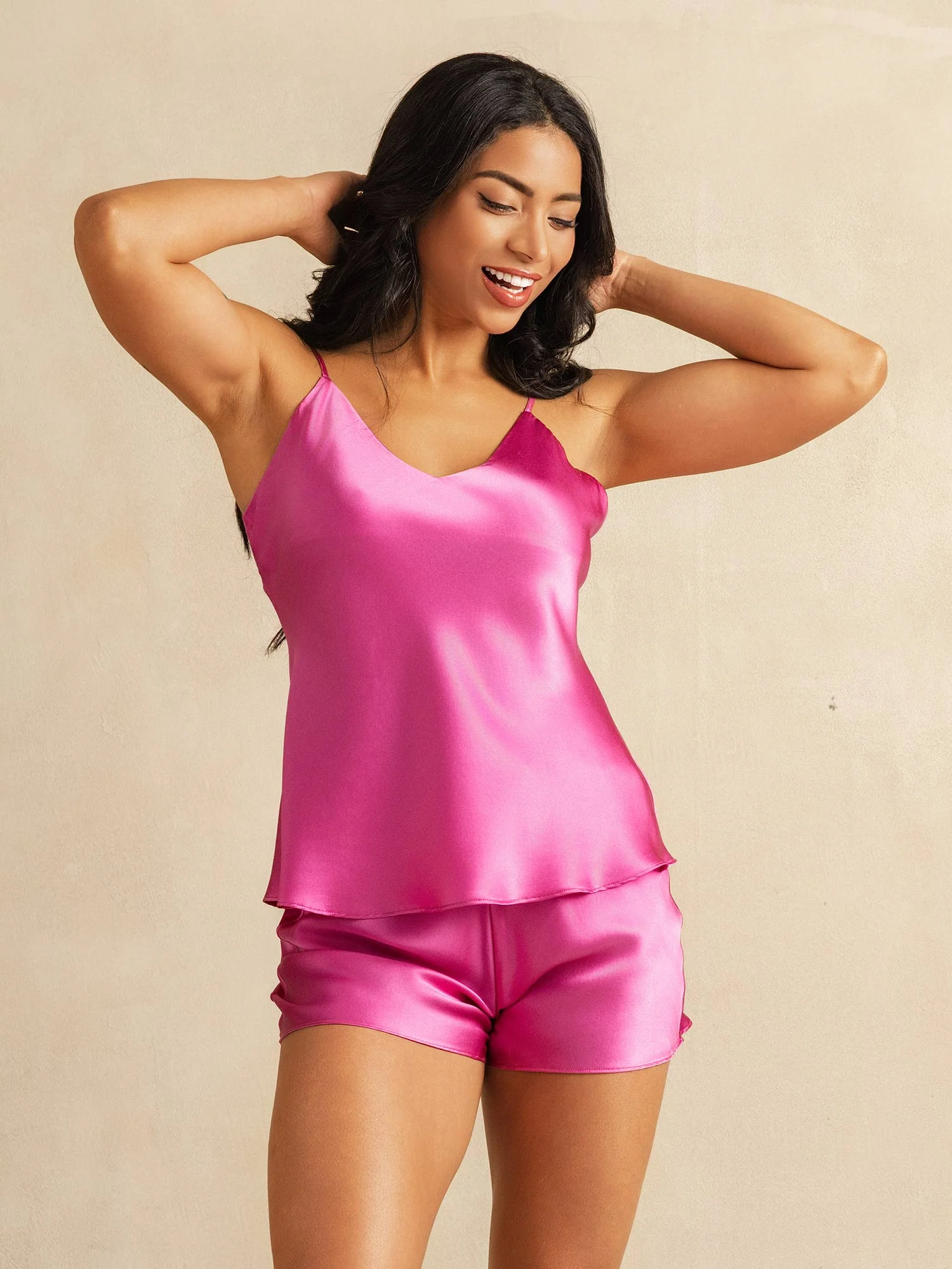 Pure Silk Spaghetti Strap Camisole Set - Image 3