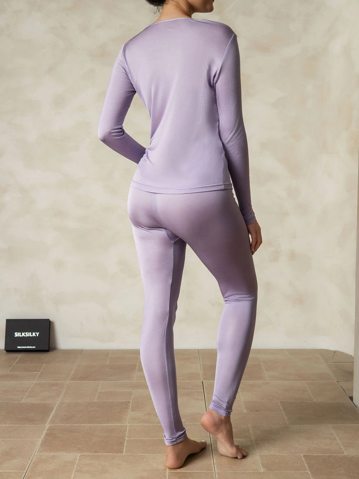 Women's Silk Jersey Long Sleeve Long Johns - Image 2