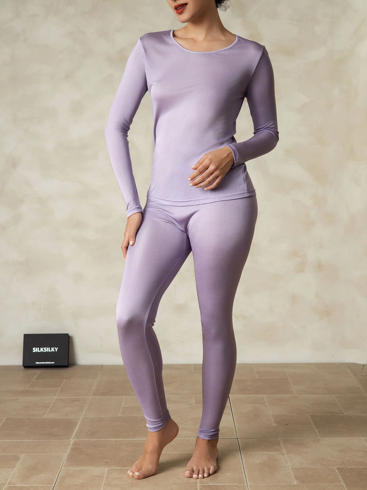 Women's Silk Jersey Long Sleeve Long Johns - Image 4