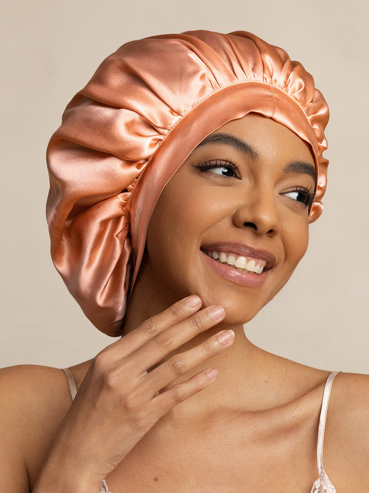 Women's 100% Mulberry Silk Bonnet with Long Ribbons - Image 51