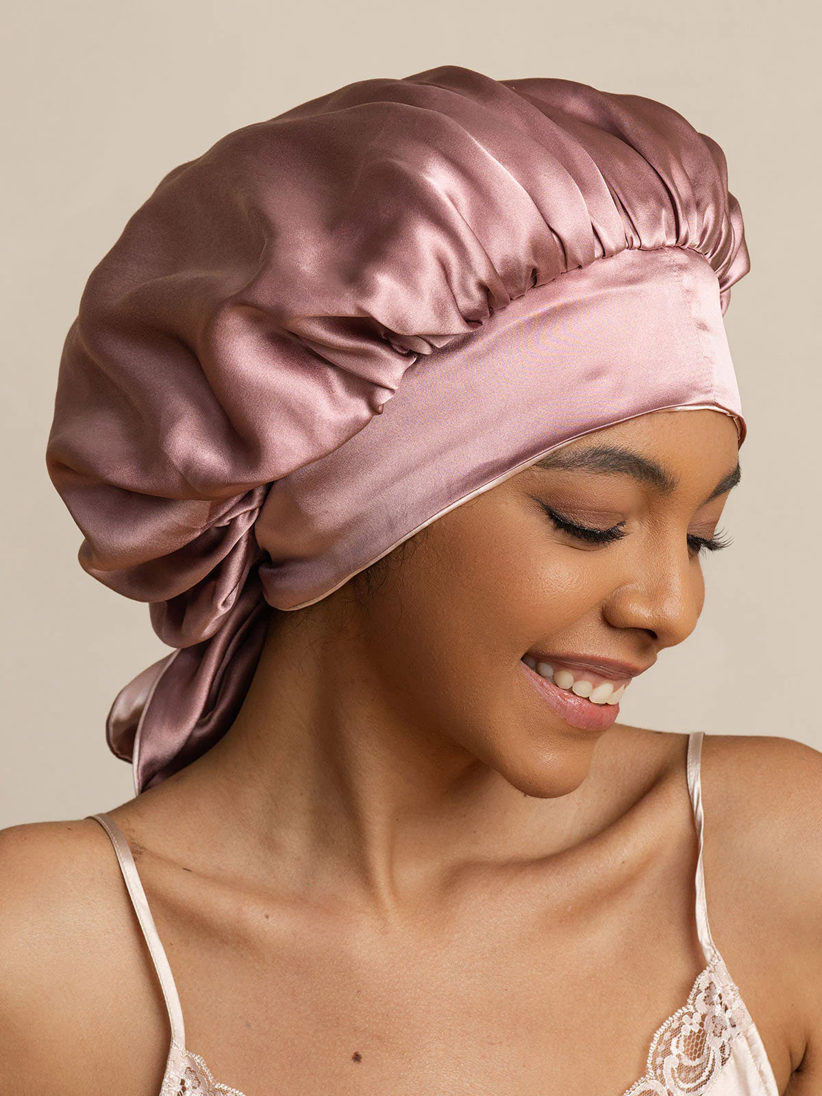 Women's Silk Casual Bonnet with Long Ribbons (Two-tone and Double-sided) - Image 16